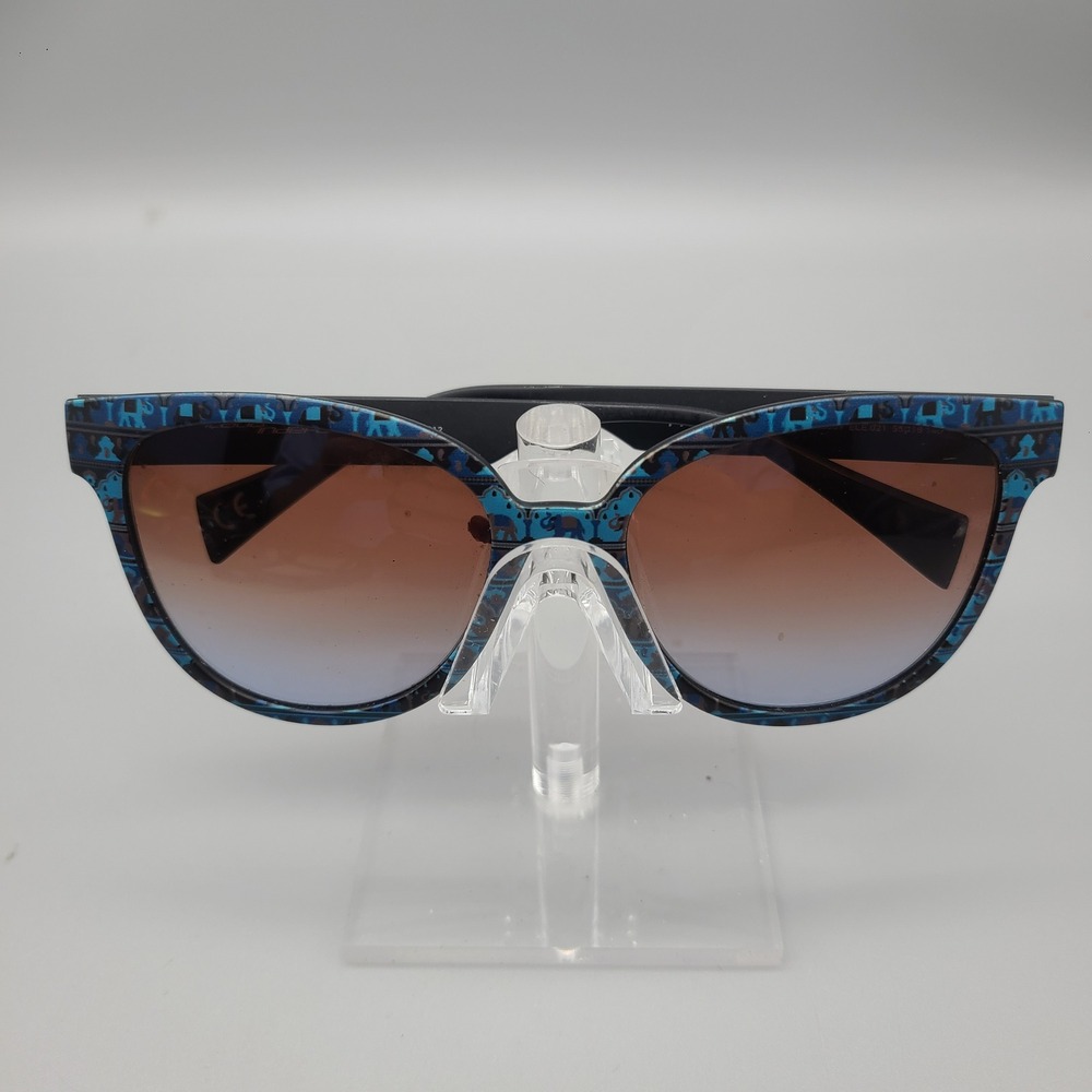 Italia Independent Sunglasses Blue Elephant Paisley Cat Eye IS009 ELE.021 55mm